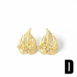 AS jewelry European and American glossy leaf flower earrings female copper plated real gold earrings earrings era071