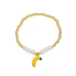 AS jewelry popular strawberry watermelon fruit pendant bracelet female gold-plated oil drop bracelet brj35