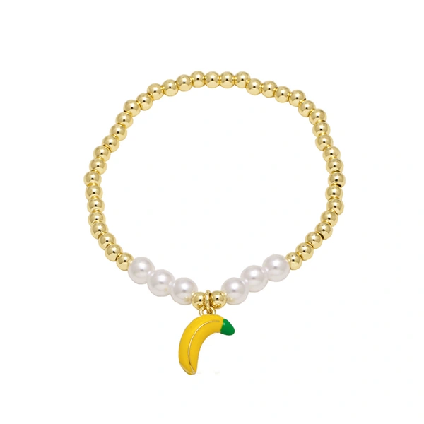 AS jewelry popular strawberry watermelon fruit pendant bracelet female gold-plated oil drop bracelet brj35