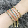 European and American style devil eye bracelet women's fashion colorful oil drop eye adjustable pull bracelet brj09