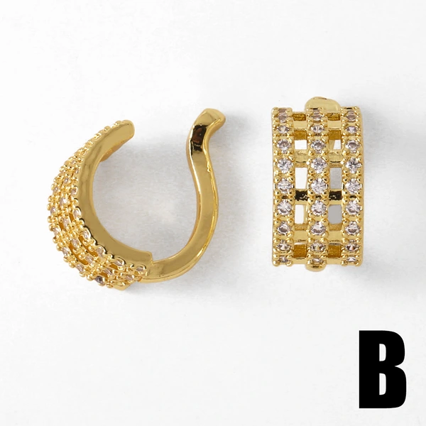 AS jewelry hot selling animal butterfly earrings female copper plated real gold C-shaped ear bone clip earrings ery81