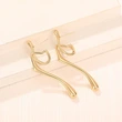 Hot selling wrinkled metal earrings exaggerated irregular earrings line earrings for women