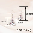  Christmas tree colorful earrings for women micro inlaid popular Christmas holiday earrings super hot fashion jewelry