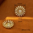  Light luxury style micro-inlaid zircon earrings exquisite sunflower popular earrings fashionable temperament high-end earrings