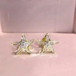 Korean summer new style earrings exquisite small starfish zircon earrings female net celebrity temperament star small earrings