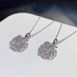 Japanese and Korean style simple flower versatile clavicle chain with diamonds for women small fresh pendant necklace factory direct sales