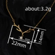  Simple large deer antler pendant necklace inlaid with zircon fashion jewelry women's Christmas holiday classic necklace