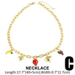 Clearance AS jewelry hot sale love fruit strawberry oil drop women's gold-plated clavicle necklace nka093