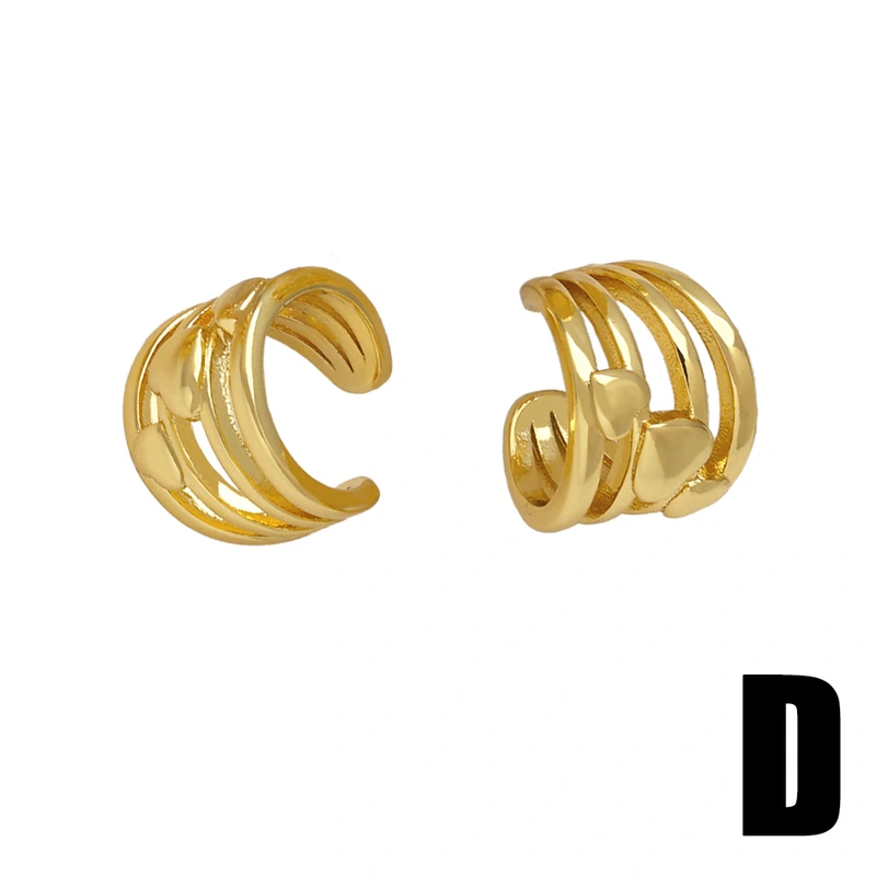 Hot selling round non-pierced ear clips high-end gold-plated earrings earrings ear bone clips era174