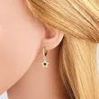 AS jewelry hot selling zircon copper plated real gold five-pointed star pendant earrings earrings female erz79