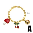 AS jewelry mushroom cherry gold-plated pendant bracelet hand jewelry bracelet brk43 bracelet