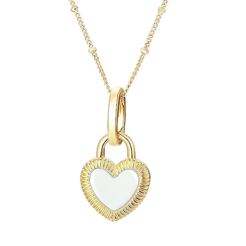 High-grade oil drop heart pendant Korean style light luxury niche retro heart-shaped necklace wholesale direct sales