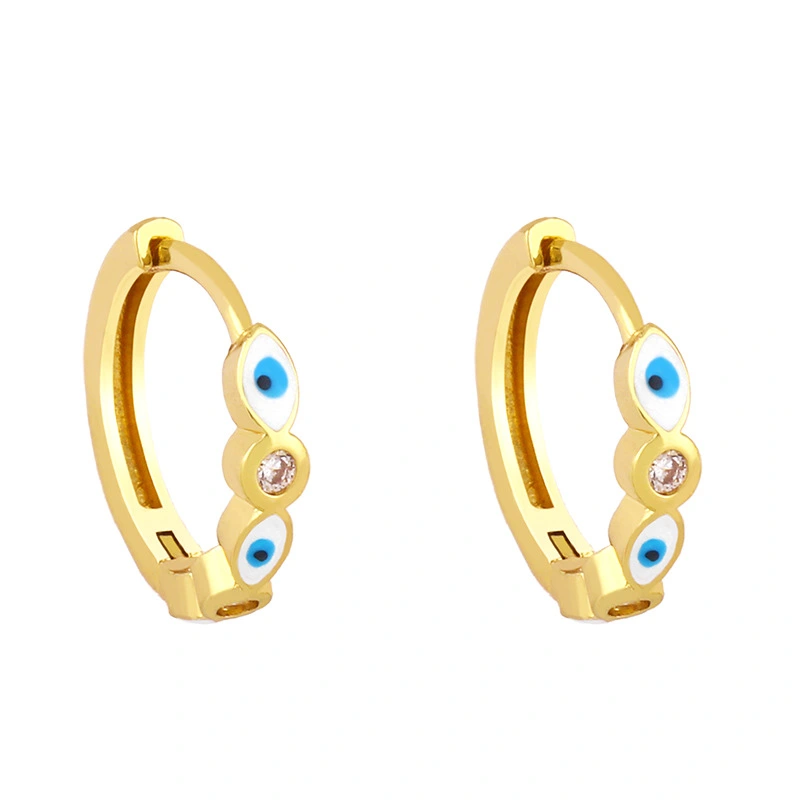 Clearance earrings for women micro-inlaid zircon eyes devil eye jewelry European and American oil drop earrings erx90