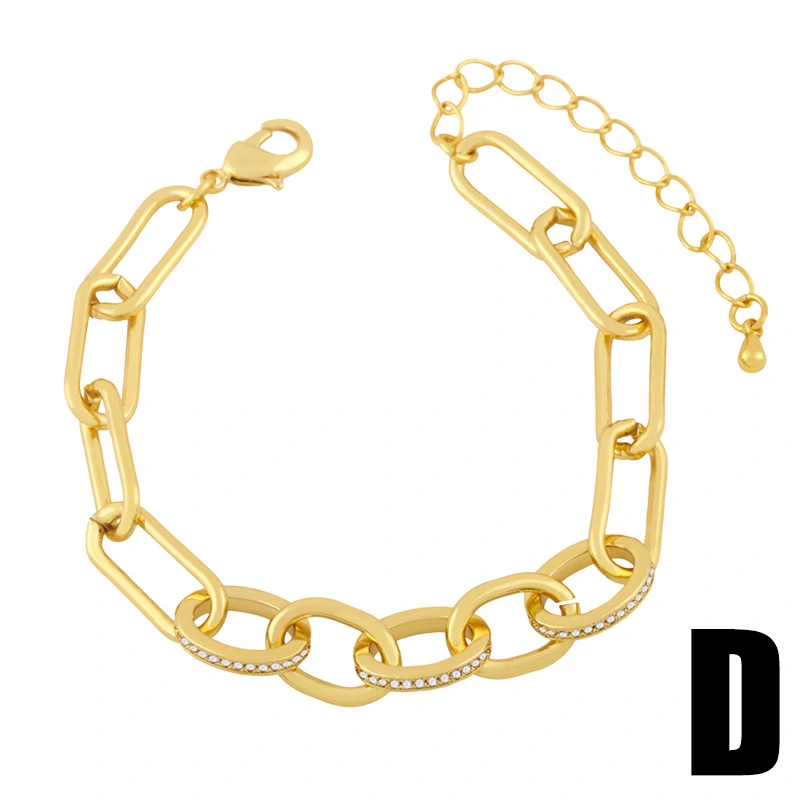 Clearance European and American bracelets popular women's metal hollow paper clip bamboo chain temperament pearl bracelet brd95