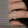   Hot selling ring for women, Korean style, geometric ring buckle, factory direct sales, light luxury ring