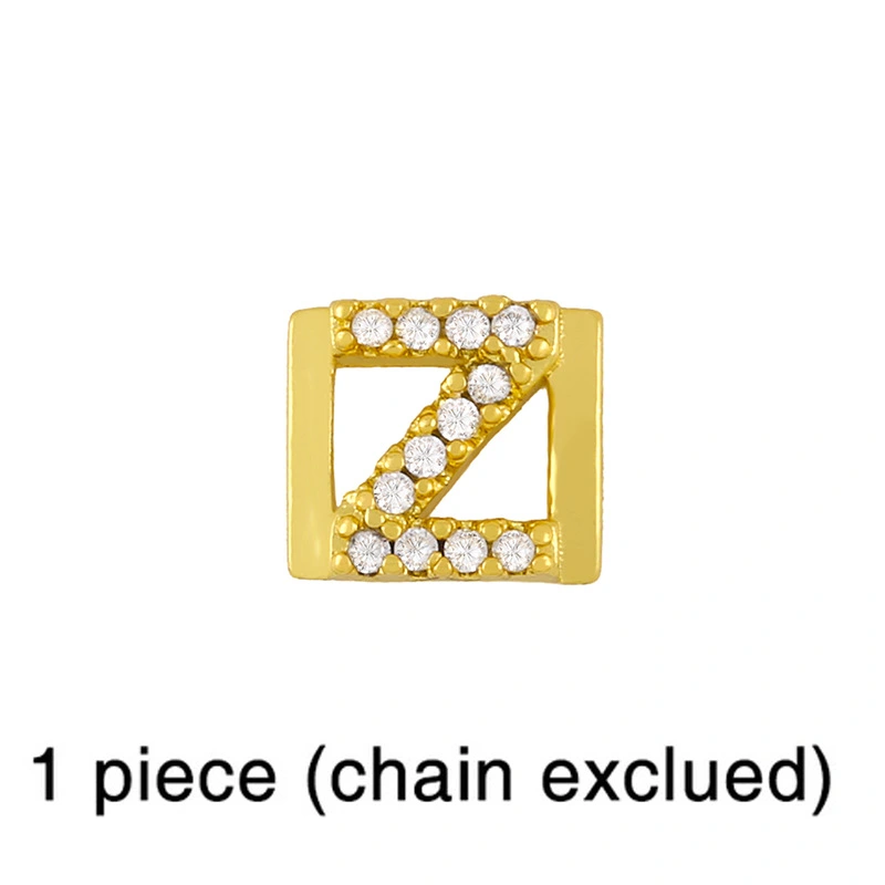 European and American 26 square brand English letter bracelet female bracelet cold style personality DIY diamond letter bracelet brc87