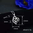  Hot selling double love necklace for women European and American heart-to-heart temperament pendant necklace exquisite heart-shaped necklace jewelry
