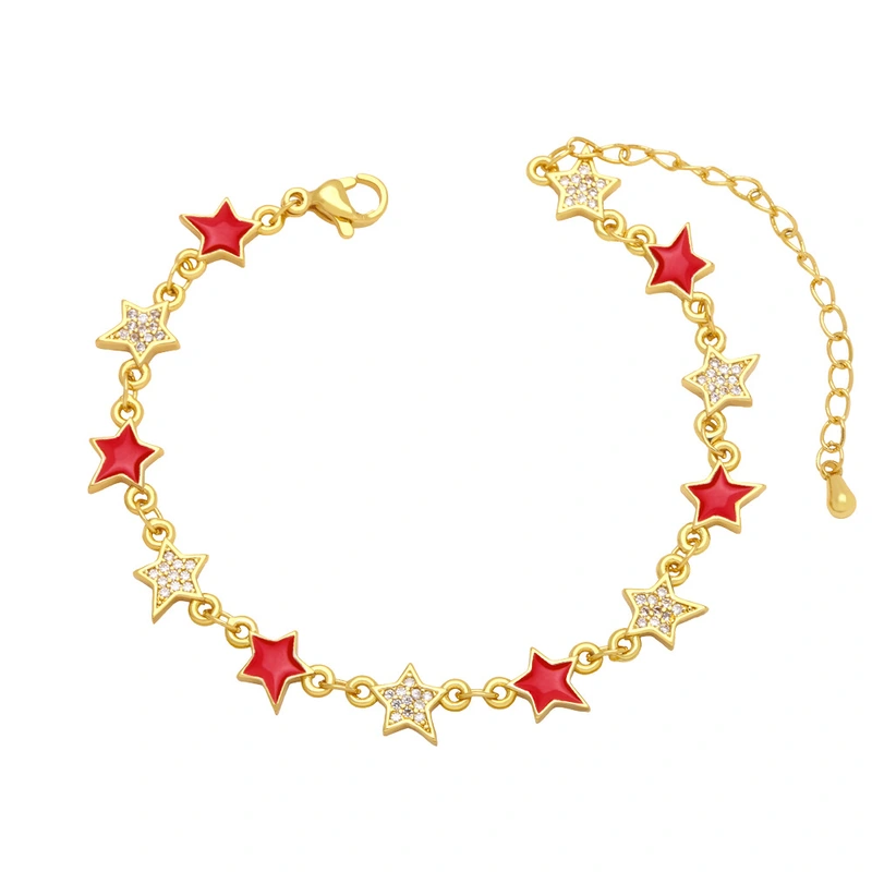 Clearance Shining Five-pointed Star Couple Bracelet Student Trend Personality Bracelet Creative Star Bracelet brg60