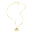 Love necklace women's colored zircon elephant pendant European and American style retro personality all-match clavicle chain nks85