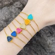 Hot selling triangle pendant bracelet female niche light luxury high-end gold-plated bracelet brc54