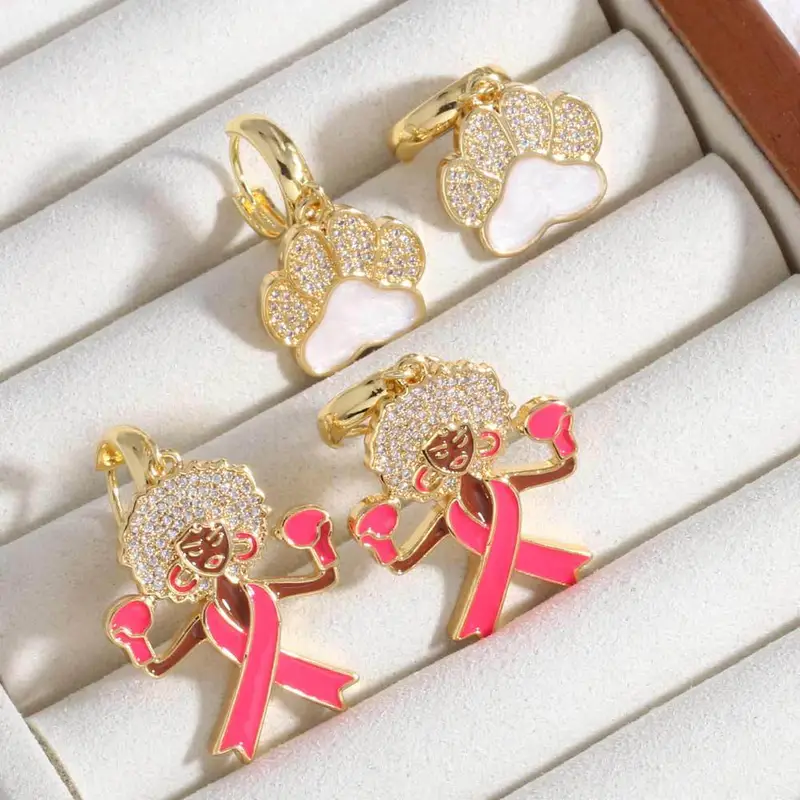 AS jewelry hot girl dog paw oil-plated gold-plated earrings earrings erm98