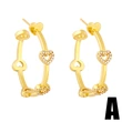Clearance cold style simple C-shaped love zircon earrings female European and American Internet celebrity temperament geometric earrings erx88