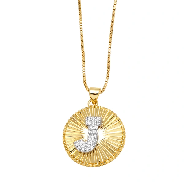 AS jewelry European and American copper plated real gold 26 English letters necklace clavicle chain nkb107 necklace