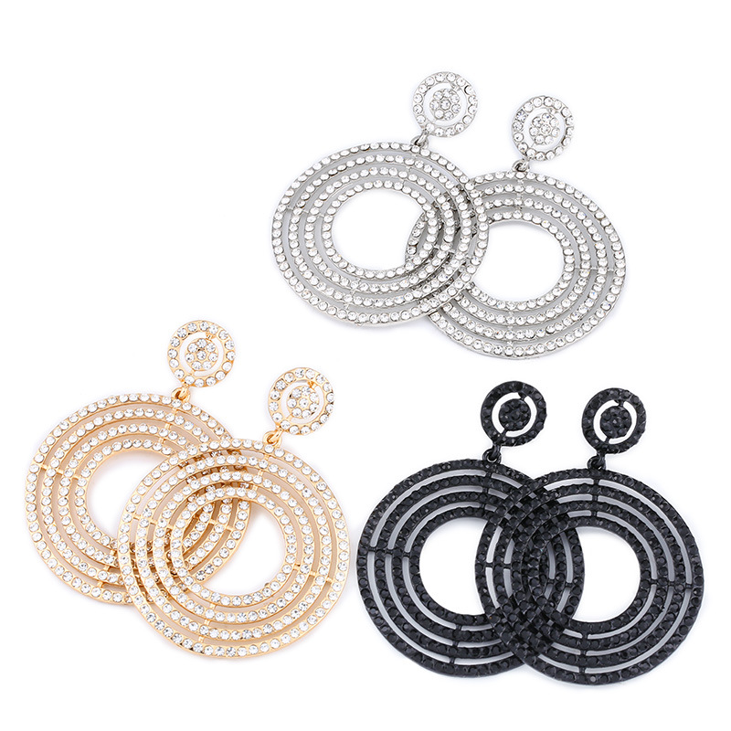 AS jewelry European and American wedding women's earrings circle crystal temperament all-match earrings earrings erm26