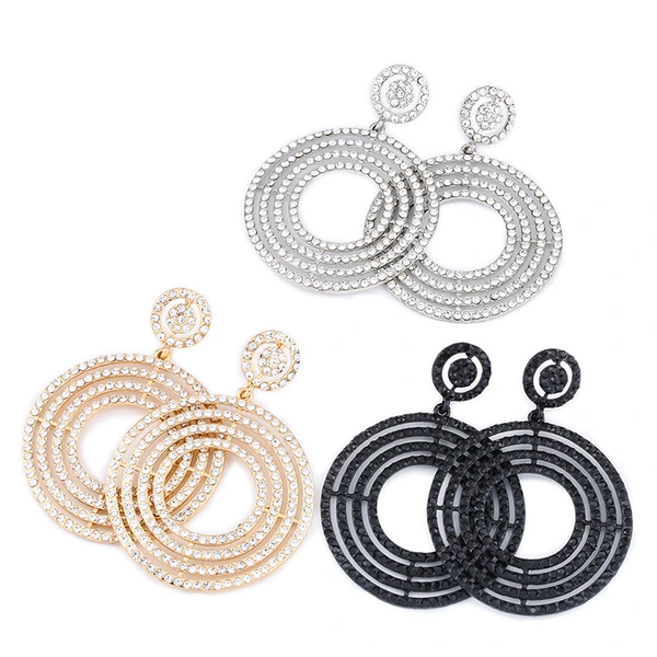 AS jewelry European and American wedding women's earrings circle crystal temperament all-match earrings earrings erm26