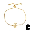 Clearance style simple boy and girl zircon bracelet small fresh bird duck pendant bracelet female bre31