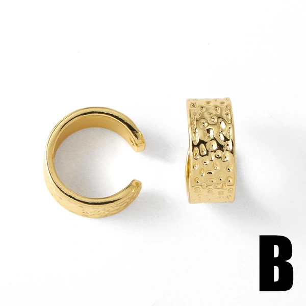 AS jewelry shopee hot selling C-shaped ear bone clip female high-grade copper gold-plated earrings erq06