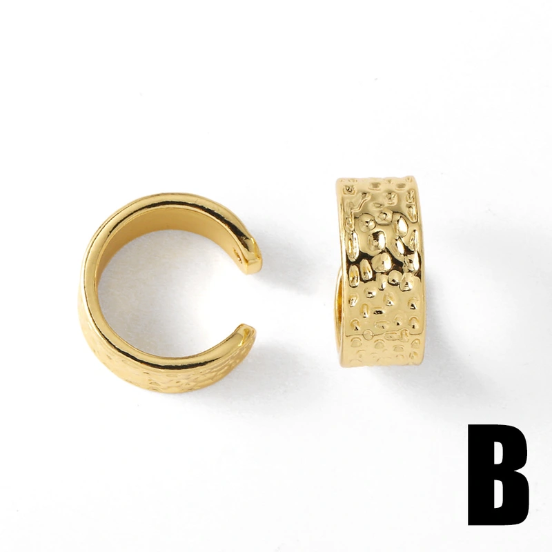 AS jewelry shopee hot selling C-shaped ear bone clip female high-grade copper gold-plated earrings erq06