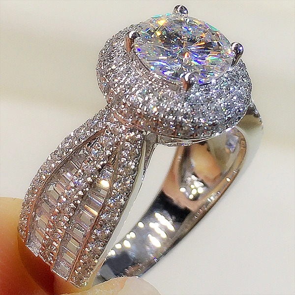    Fashion hot selling rings, luxurious atmosphere, luxury wedding index finger ring, classic bridal ring