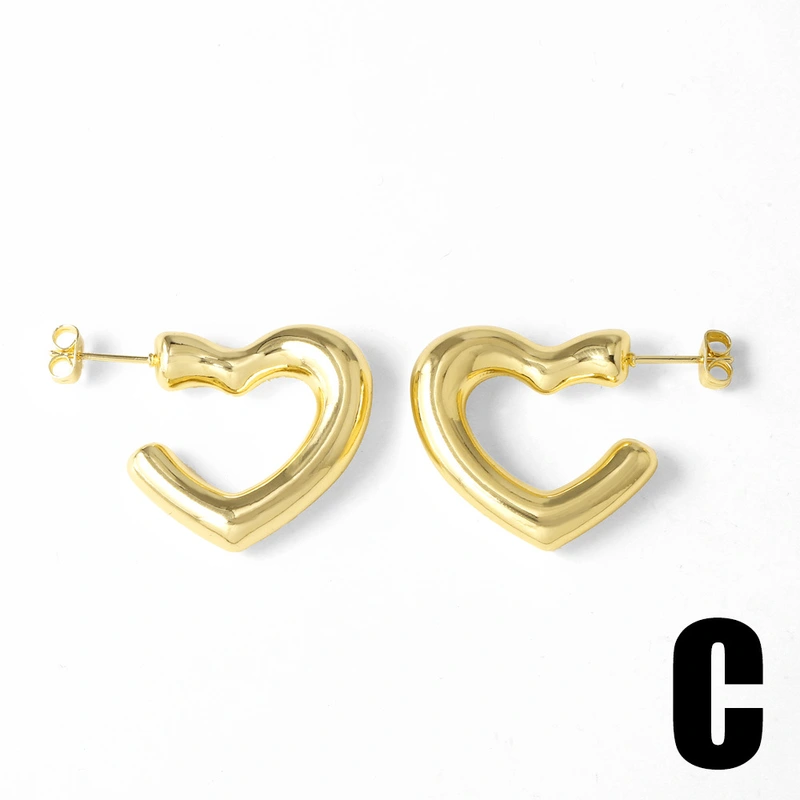 AS jewelry hot-selling pearl love peach heart smooth earrings women's gold-plated earrings erq72