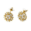 Clearance jewelry studs hot selling fan-shaped earrings for women gold-plated full zircon earrings earrings era088