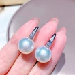 2024 new trendy French imitation pearl earrings high-end light luxury earrings simple and fashionable earrings for women