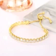 Fashion bracelet for women, niche, simple, high-end hand jewelry, single row, 4mm adjustable jewelry