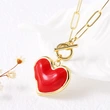 AS jewelry hot selling love heart shaped oil drop pendant necklace clavicle chain nkb840 necklace