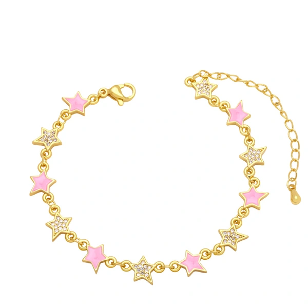 Clearance Shining Five-pointed Star Couple Bracelet Student Trend Personality Bracelet Creative Star Bracelet brg60