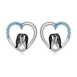 Mini earrings wholesale fashion cute penguin creative shape earrings personality animal love small earrings