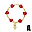 AS jewelry Europe and the United States hot selling gold-plated boy and girl love heart-shaped bracelet hand jewelry brh09 bracelet