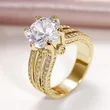 Luxury zircon full diamond ring light luxury elegant ring female fashion personality niche single ring