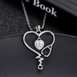 Hot selling jewelry creative stethoscope design women's necklace heartbeat frequency necklace female