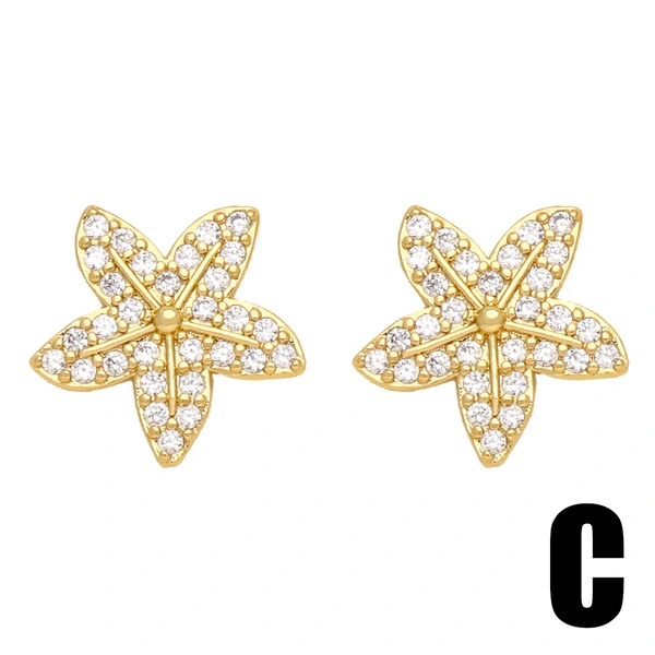 European and American jewelry simple fashion puppy earrings niche design starfish kitten earrings eru87