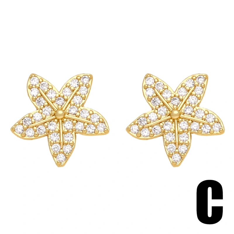 European and American jewelry simple fashion puppy earrings niche design starfish kitten earrings eru87