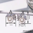 New imitation pearl leaf earrings for women, daily wear, ladies' accessories, fashionable, elegant and light luxury style