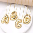 AS jewelry 26 English letters necklace gold-plated inlaid colored zircon clavicle chain nkb070