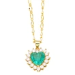 European and American fashion simple love necklace niche high-end micro-inlaid zircon heart-shaped pendant clavicle chain nkn95