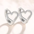  Korean fashion temperament love earrings simple sweet heart-shaped earrings hollow metal Korean style earrings