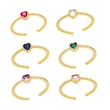 European and American jewelry love ring retro fashion temperament peach heart index finger ring simple open ring ris04